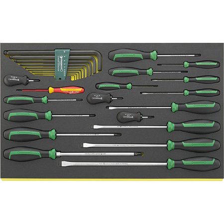 STAHLWILLE TOOLS DRALL+ set of screwdrivers i.TCS inlay No.TCS 4620/4660 VDE 10767 3/3-tray27-pcs. 96831168